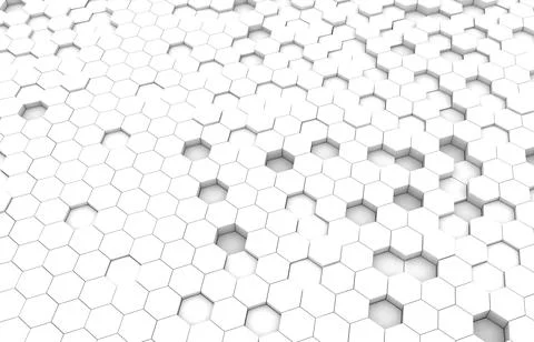Duo tone hexagon 3D background texture. 3d rendering illustration. Futuristic Stock Illustration