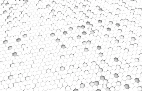 Duo tone hexagon 3D background texture. 3d rendering illustration. Futuristic Stock Illustration