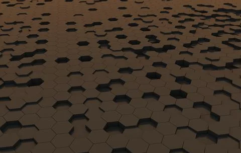 Duo tone hexagon 3D background texture. 3d rendering illustration. Futuristic Stock Illustration