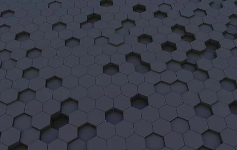 Duo tone hexagon 3D background texture. 3d rendering illustration. Futuristic Stock Illustration