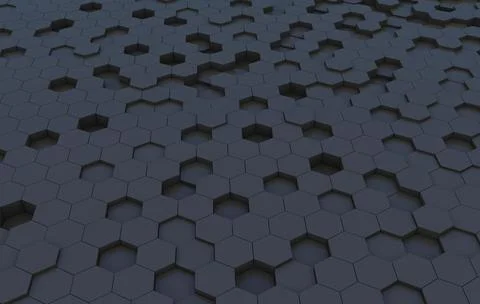 Duo tone hexagon 3D background texture. 3d rendering illustration. Futuristic Stock Illustration