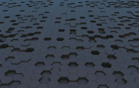 Duo tone hexagon 3D background texture. 3d rendering illustration. Futuristic Stock Illustration