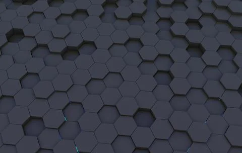 Duo tone hexagon 3D background texture. 3d rendering illustration. Futuristic Illustrazione stock