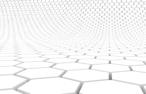 Duo tone hexagon 3D background texture. 3d rendering illustration. Futuristic Stock Illustration