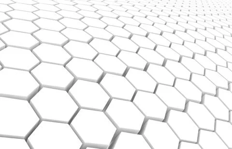 Duo tone hexagon 3D background texture. 3d rendering illustration. Futuristic Stock Illustration