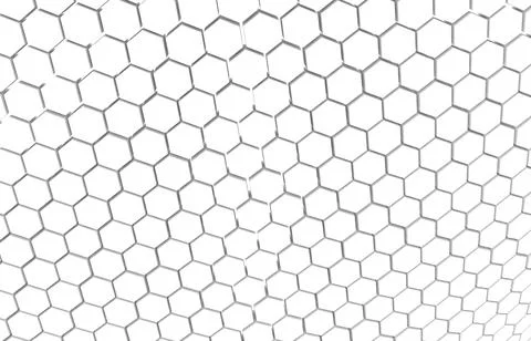 Duo tone hexagon 3D background texture. 3d rendering illustration. Futuristic Illustrazione stock