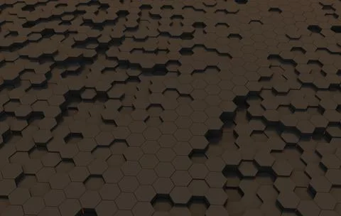 Duo tone hexagon 3D background texture. 3d rendering illustration. Futuristic Stock Illustration