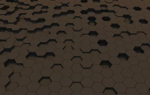 Duo tone hexagon 3D background texture. 3d rendering illustration. Futuristic Illustrazione stock