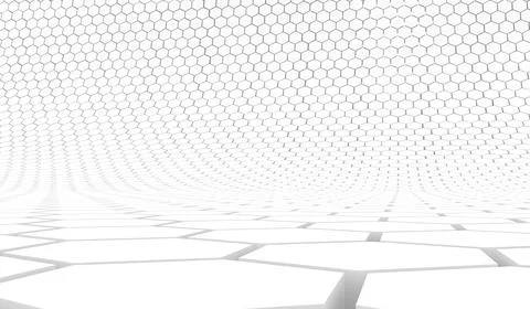 Duo tone hexagon 3D background texture. 3d rendering illustration. Futuristic Stock Illustration