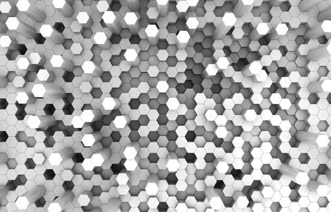 Duo tone hexagon 3D background texture. 3d rendering illustration. Futuristic Illustrazione stock