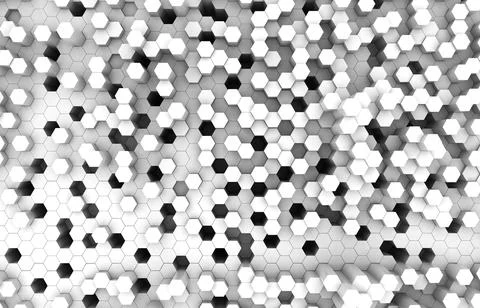 Duo tone hexagon 3D background texture. 3d rendering illustration. Futuristic Illustrazione stock