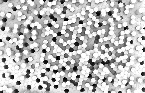 Duo tone hexagon 3D background texture. 3d rendering illustration. Futuristic Stock Illustration