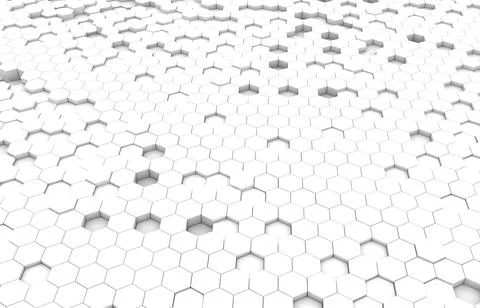 Duo tone hexagon 3D background texture. 3d rendering illustration. Futuristic Illustrazione stock