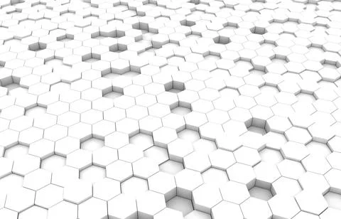 Duo tone hexagon 3D background texture. 3d rendering illustration. Futuristic Stock Illustration