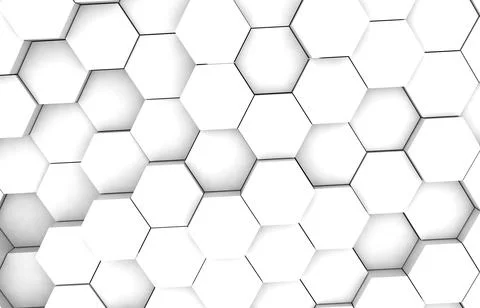 Duo tone hexagon 3D background texture. 3d rendering illustration. Futuristic Stock Illustration