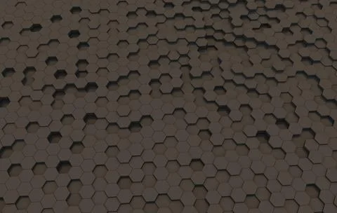 Duo tone hexagon 3D background texture. 3d rendering illustration. Futuristic Stock Illustration