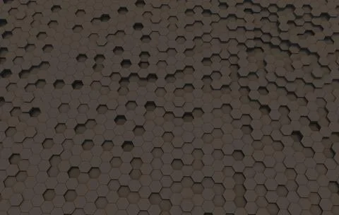 Duo tone hexagon 3D background texture. 3d rendering illustration. Futuristic Stock Illustration