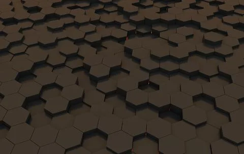 Duo tone hexagon 3D background texture. 3d rendering illustration. Futuristic Stock Illustration