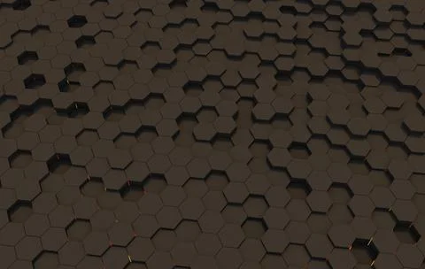 Duo tone hexagon 3D background texture. 3d rendering illustration. Futuristic Stock Illustration