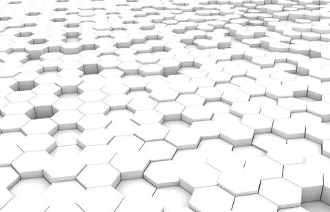 Duo tone hexagon 3D background texture. 3d rendering illustration. Futuristic Stock Illustration