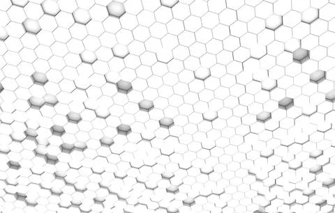 Duo tone hexagon 3D background texture. 3d rendering illustration. Futuristic Illustrazione stock