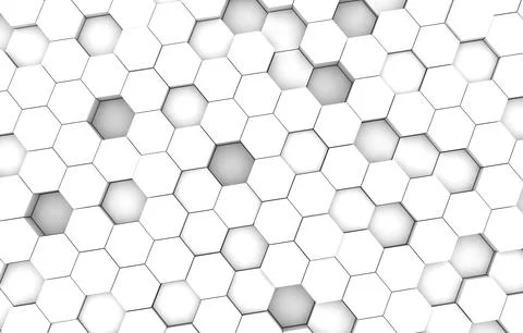 Duo tone hexagon 3D background texture. 3d rendering illustration. Futuristic Illustrazione stock