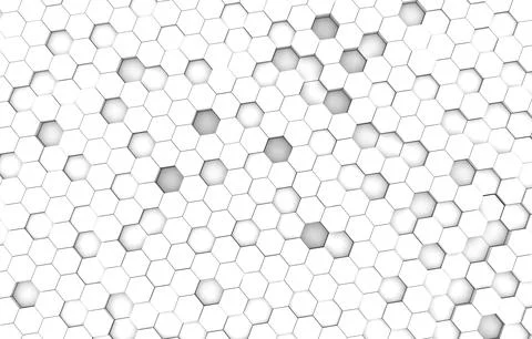 Duo tone hexagon 3D background texture. 3d rendering illustration. Futuristic Stock Illustration