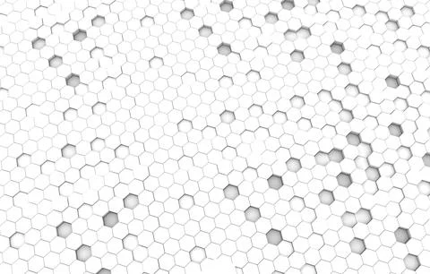 Duo tone hexagon 3D background texture. 3d rendering illustration. Futuristic Stock Illustration
