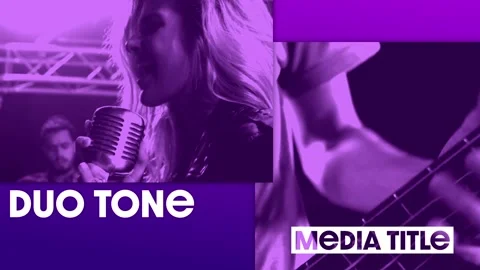 Duo Tone Media Title Stock After Effects