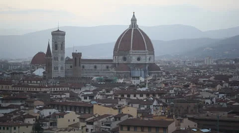 The Duomo Cathedral in Florence Stock Footage 23735494