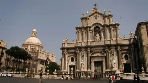 Duomo di Catania Stock Footage 3152212