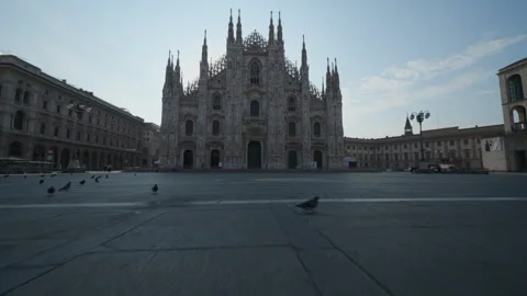 Duomo Di Milano Gothic Cathedral Church, Milan Stock Footage 254153353