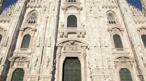 Duomo facade, Milan Stock Footage 22042592
