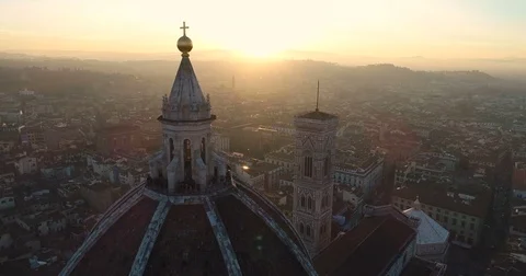 Duomo of Florence - Aerial Stock Footage