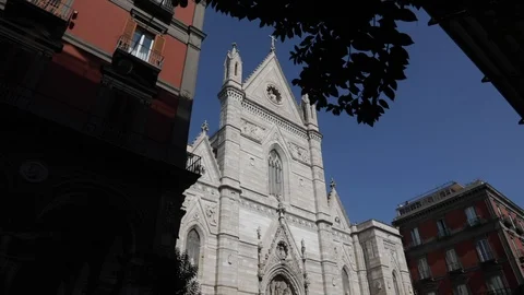 Duomo of naples Stock Footage 128448929