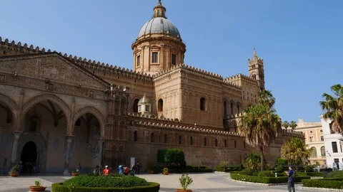 Duomo in Palermo  Stock Footage 89540978