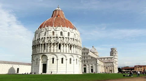 The duomo of Pisa with in the background the tower Stock Footage 45267839