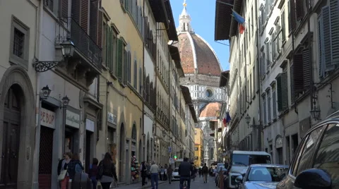 Duomo via quant street, nice light, Florence Stock Footage 62793587