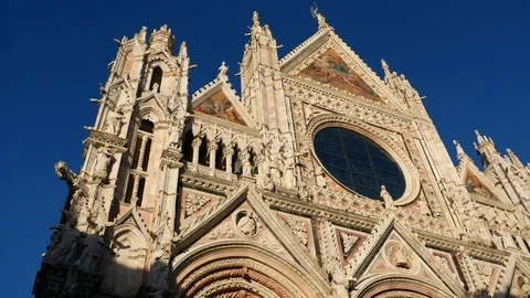 Duomo of Siena in clear sky Stock Footage 73102440