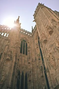 Duomo vertical with sunlight Stock Photos