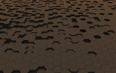 Duotone hexagon 3D background texture. 3d rendering illustration. Futuristic  Stock Illustration