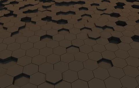 Duotone hexagon 3D background texture. 3d rendering illustration. Futuristic  Stock Illustration