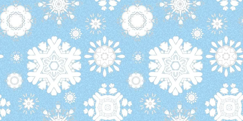 Duotone seamless winter texture. Stock Illustration