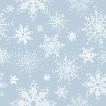 Duotone seamless winter texture. snowflake, blue, Winter background. Christmas Stock Illustration