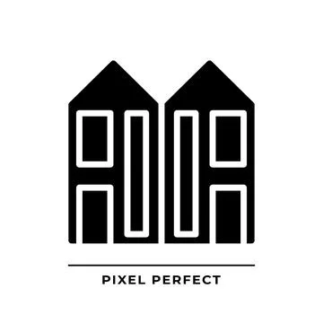 Duplex black glyph icon Stock Illustration