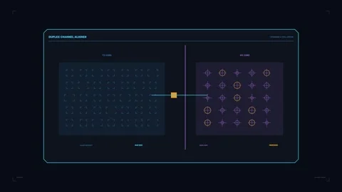Duplex Channel Alignment HUD Seamless Loop Stock Footage 342557711