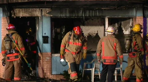 Duplex Fire 2 Stock Footage 688387