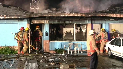 Duplex Fire 3 Stock Footage 688307