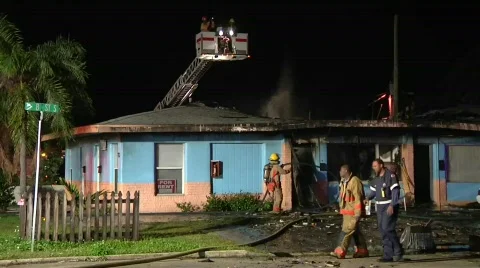 Duplex Fire Stock Footage 688734