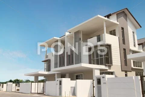 Duplex house Stock Photos